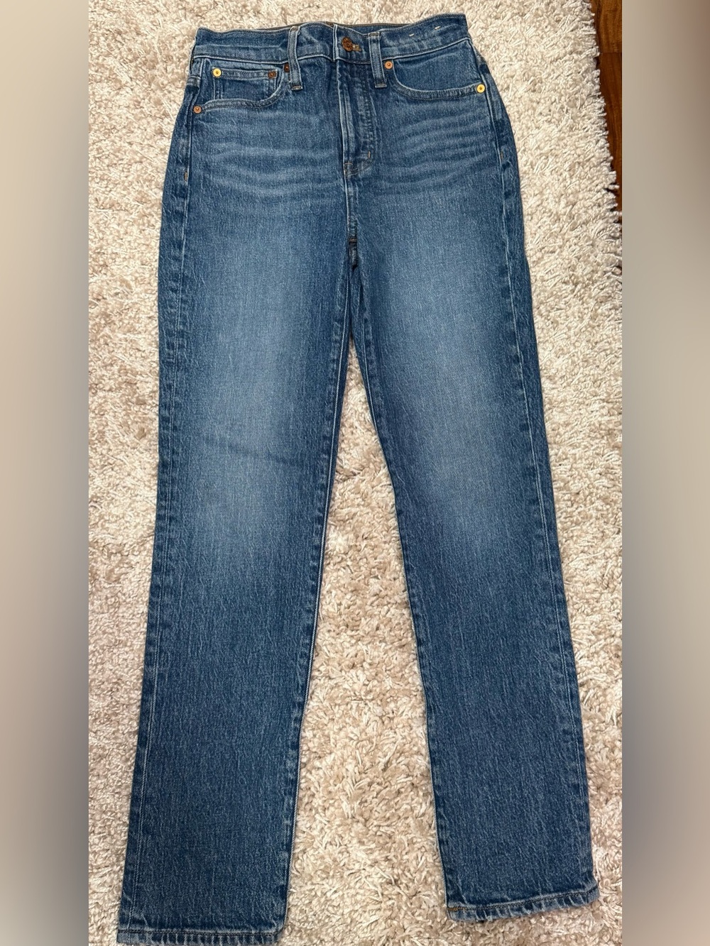 Madewell Medium Wash Straight Jeans